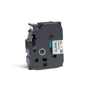TZ251 (Brother/Megger Compatible) Label Tape – 24mm Black on White, Gloss Laminated